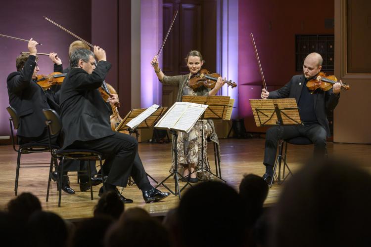 Dvořákova Praha 2019 - Leoš Čepický, Jan Schulmeister, Michal Kaňka, Pauline Sachse a Jakub Čepický 