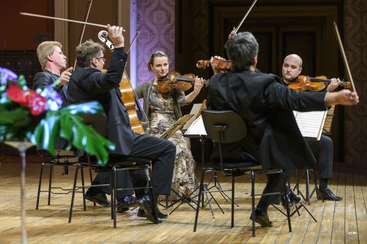 Dvořákova Praha 2019 - Michal Kaňka, Jan Schulmeister, Pauline Sachse, Leoš Čepický a Jakub Čepický 